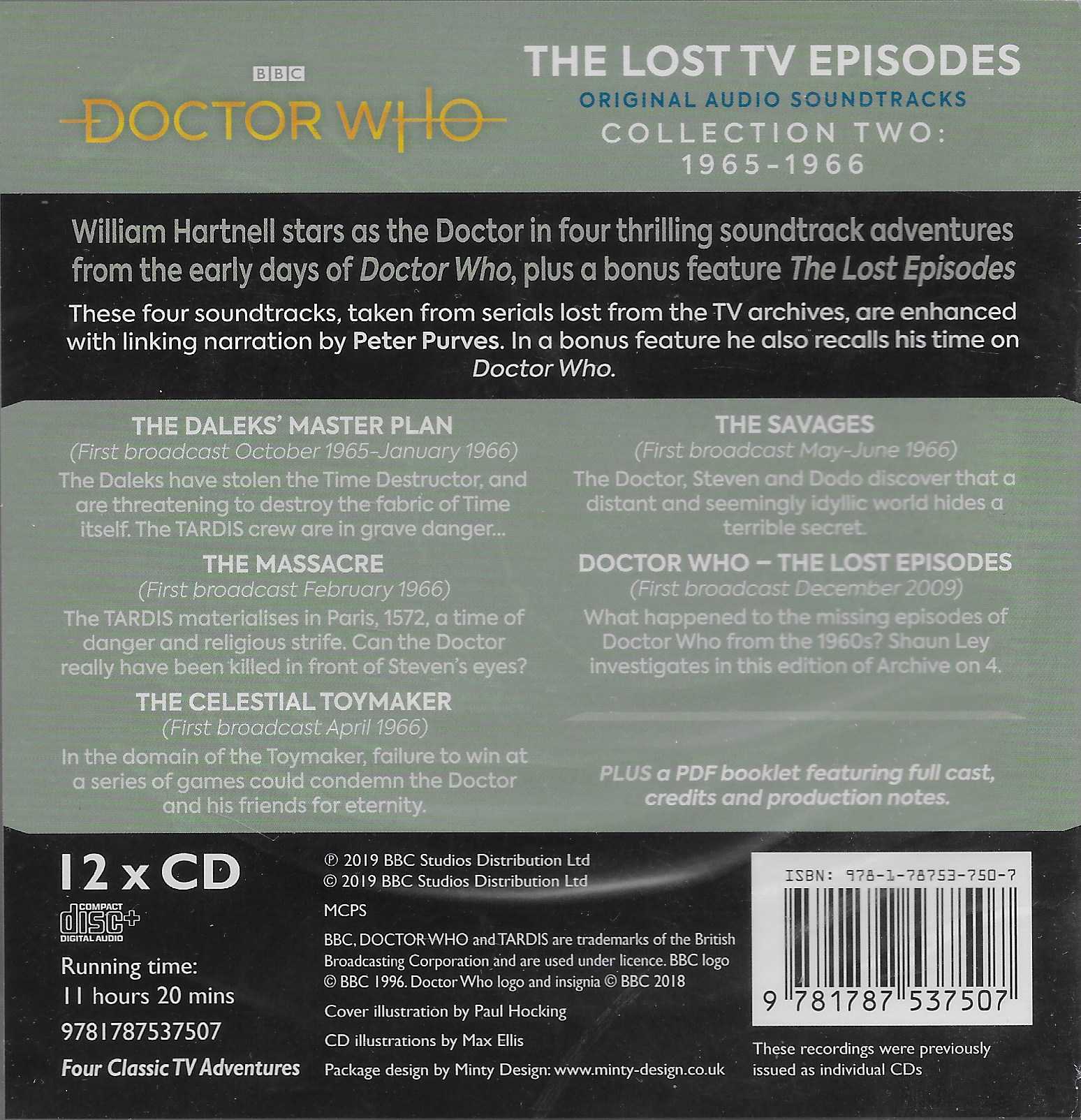 Picture of ISBN 978-1-78753-750-7 Doctor Who - The lost TV episodes - Collection two: 1965-1966 by artist Various from the BBC records and Tapes library